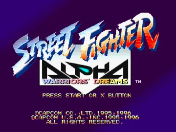 Street Fighter Alpha - Warriors Dreams (US) screen shot title